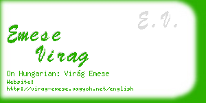 emese virag business card